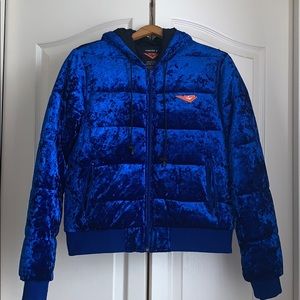 Velvet Blue Puffer Jacket